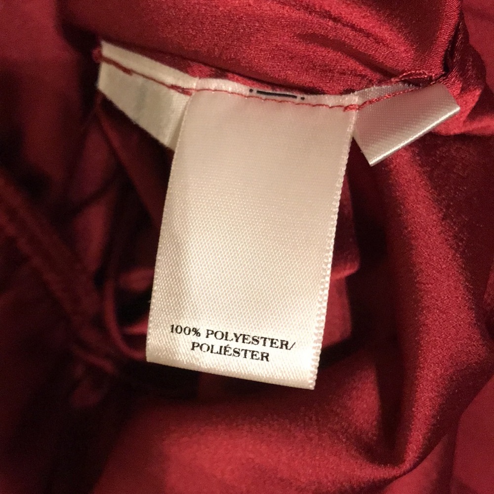 Ann Taylor -long sleeve faux wrap top -red; size S - Picture 4 of 5